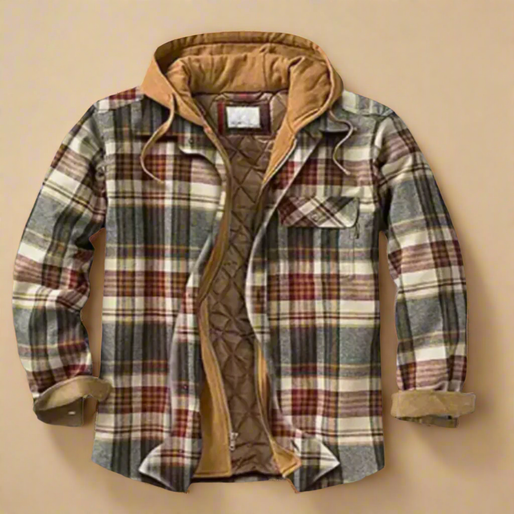 Xadrian - Herren Flanell-Winterjacke