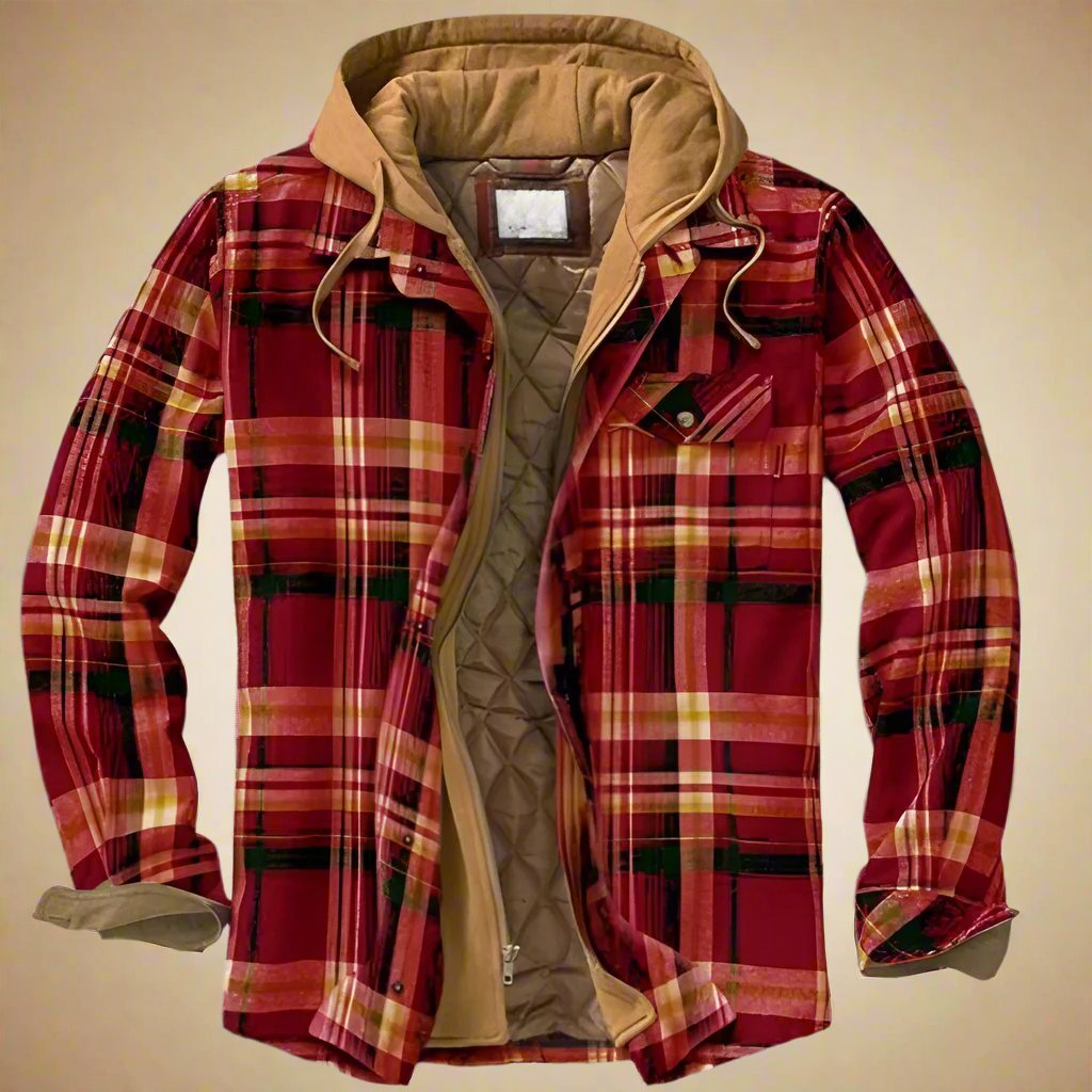 Xadrian - Herren Flanell-Winterjacke