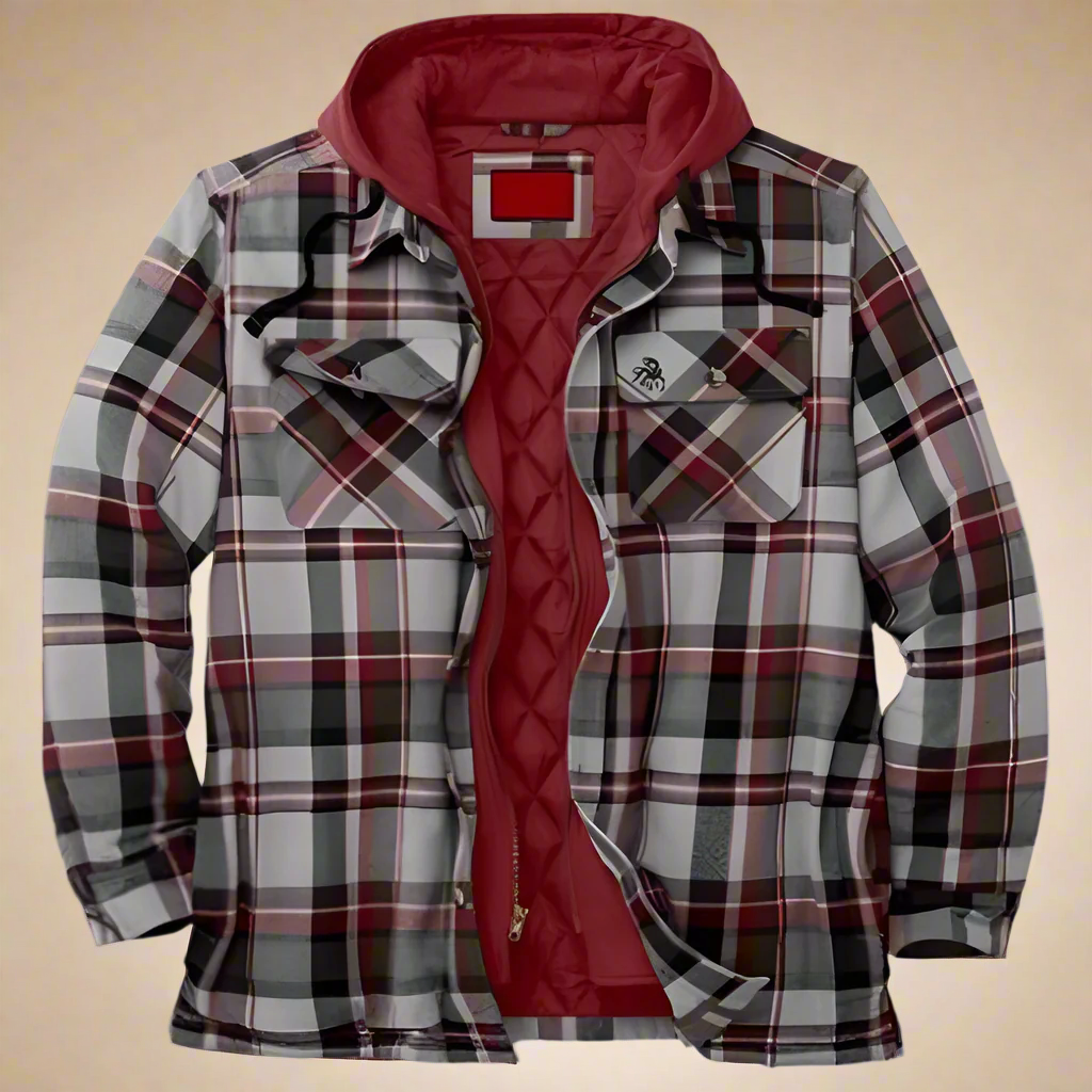 Xadrian - Herren Flanell-Winterjacke