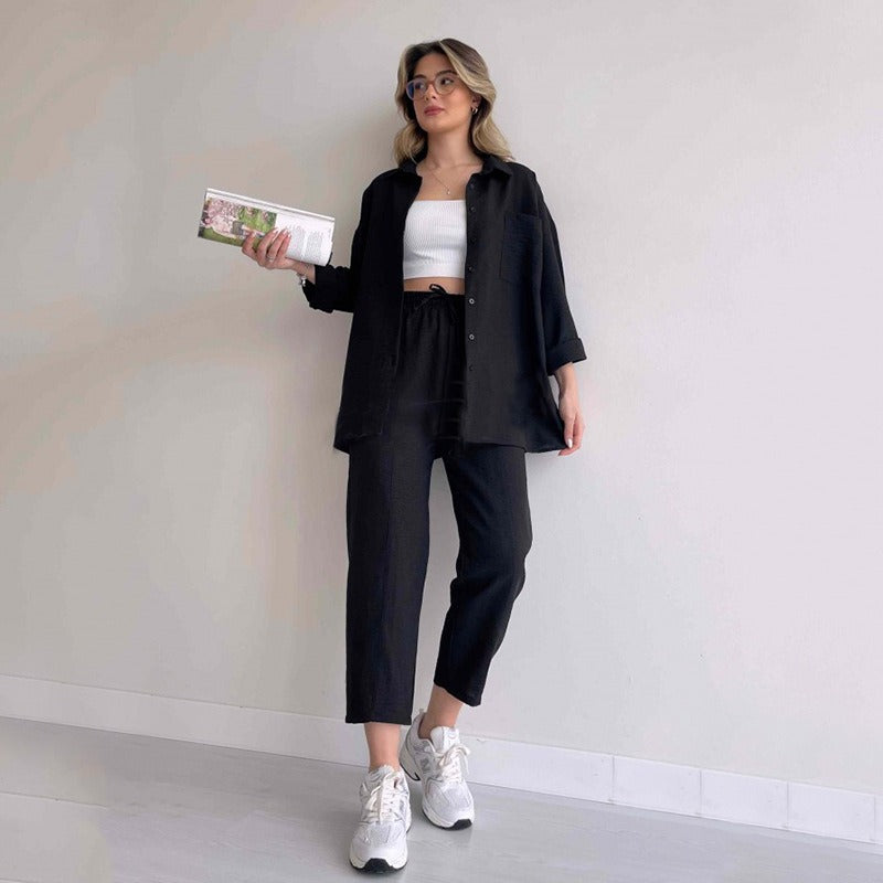 Rosalie - Entspanntes Hemd und Hosen Ensemble