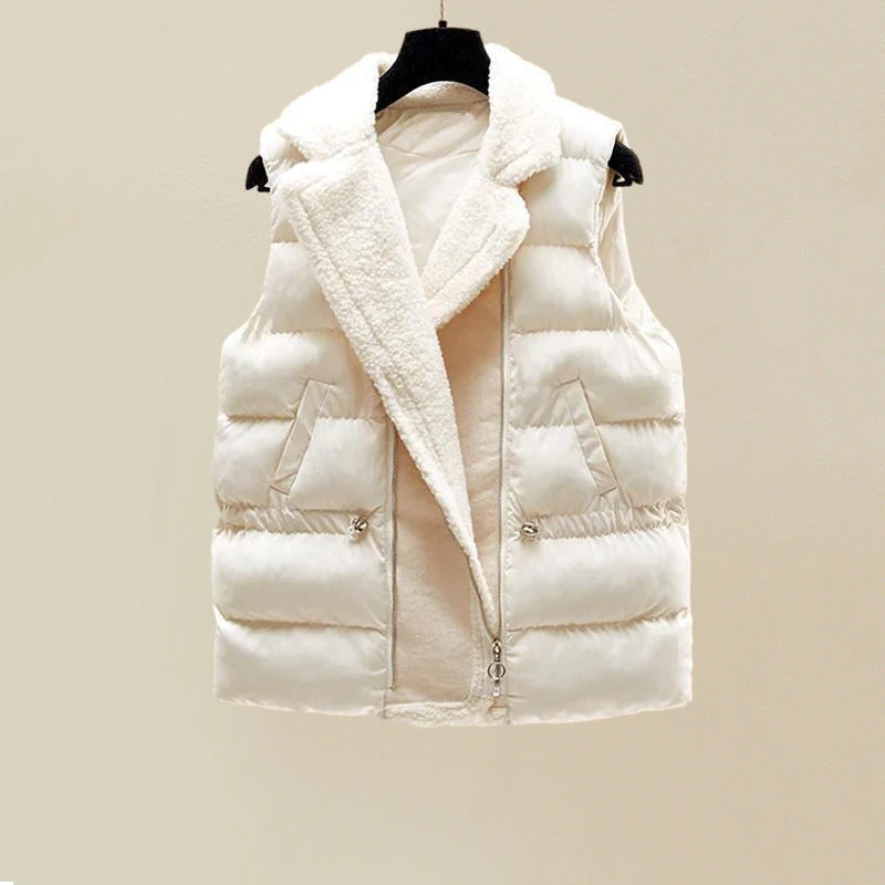 Cozy Chic 3-teiliges Set aus Kabelstrick und Pufferweste für Frauen