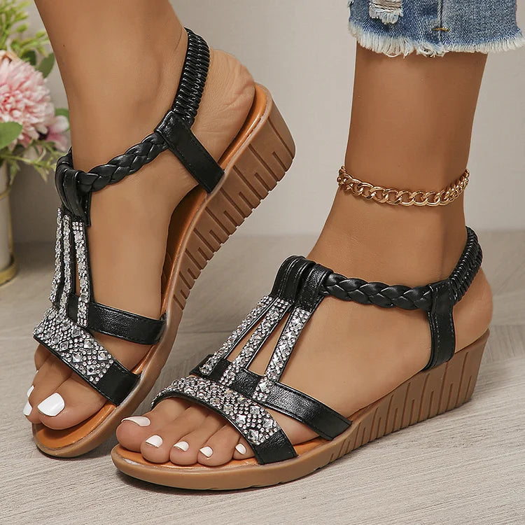 Sariah | Elegante Kristall-Sandalen für Damen