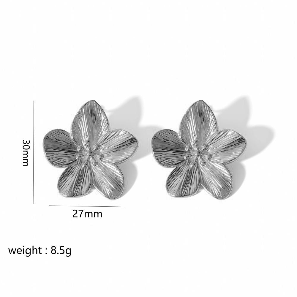 Alva - Schmetterling- und Blumen-Design Ohrstecker aus Edelstahl