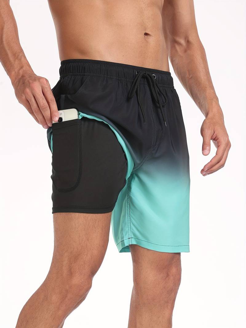 Lawrencius | Herren Strandshorts mit Innenshorts