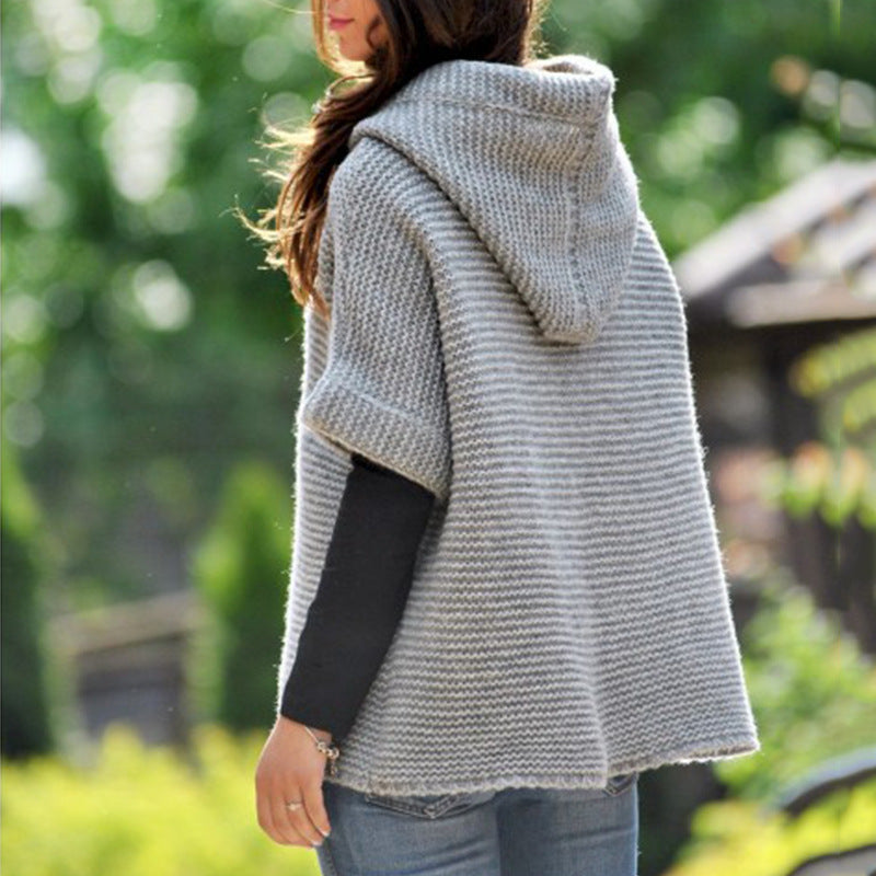 NAYE™ | STRICKSTRICKJACKE MIT KAPUZE