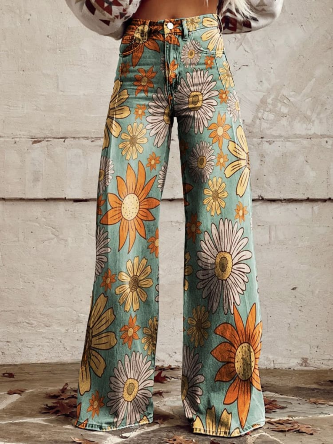 CIRILLA | VINTAGE GEBLÜMTE BAGGY-HOSE