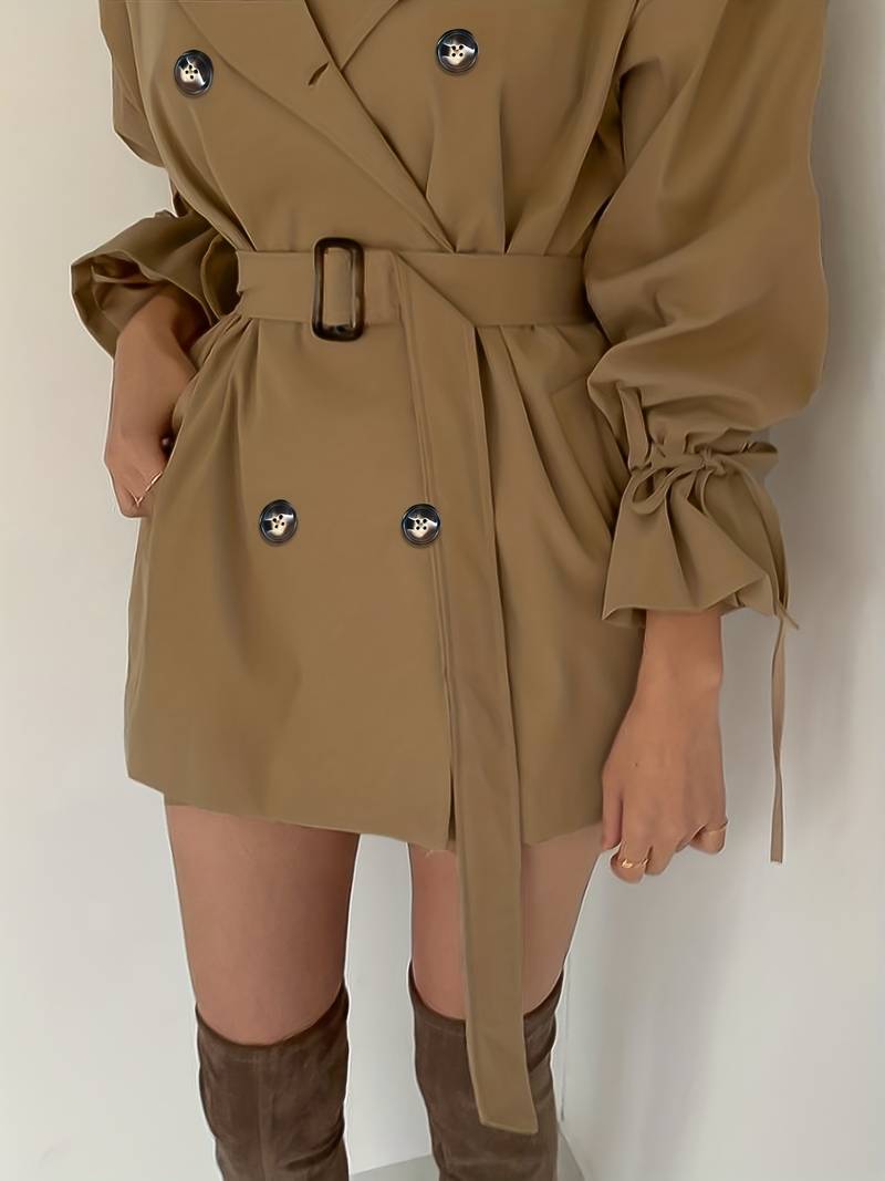 Scarlett - Zweireihiger Trenchcoat mit Revers