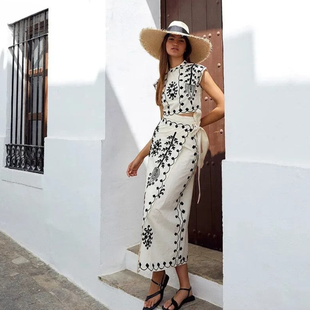 Elegantes sommer-set in zwei teilen für Damen