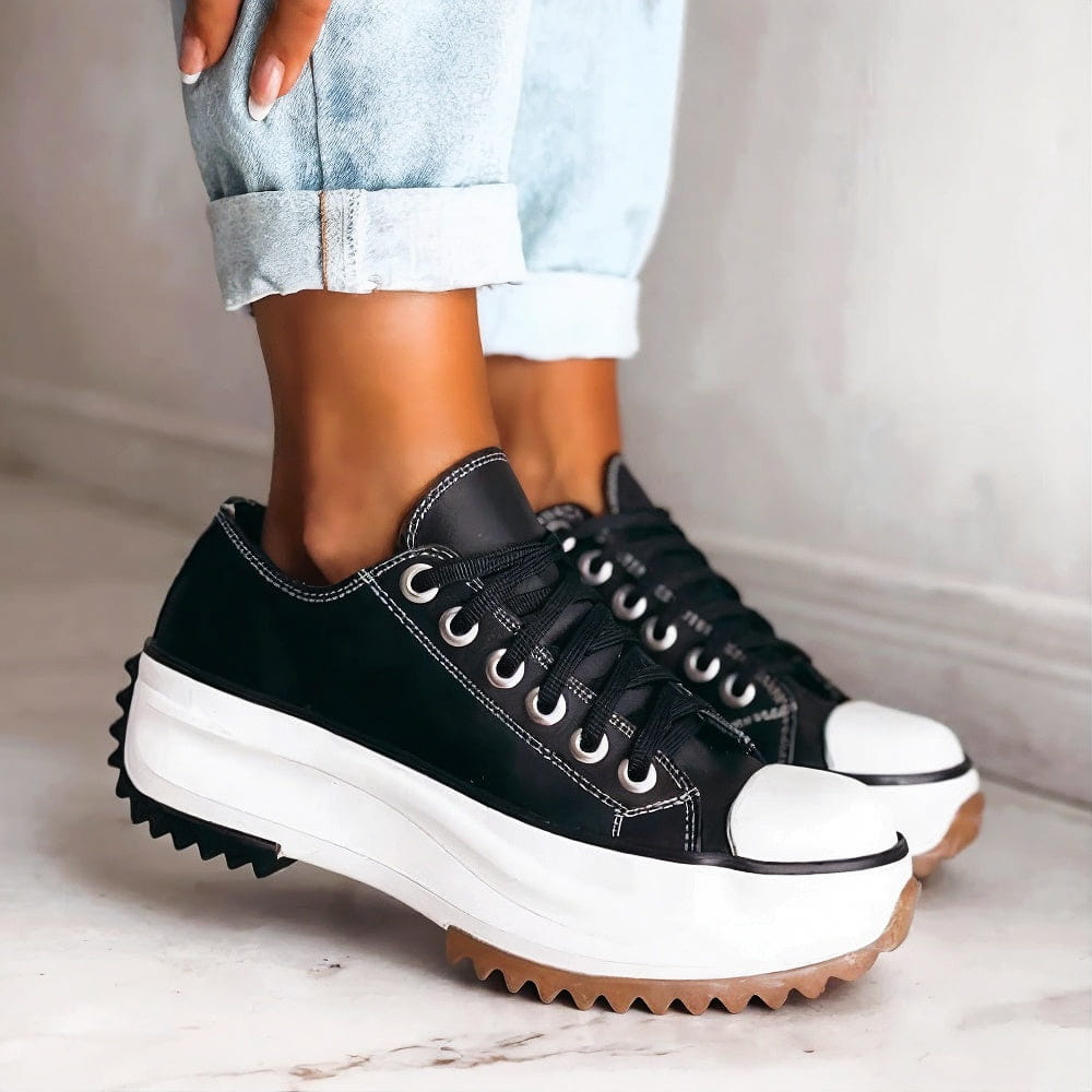 Leder Plateau Sneakers