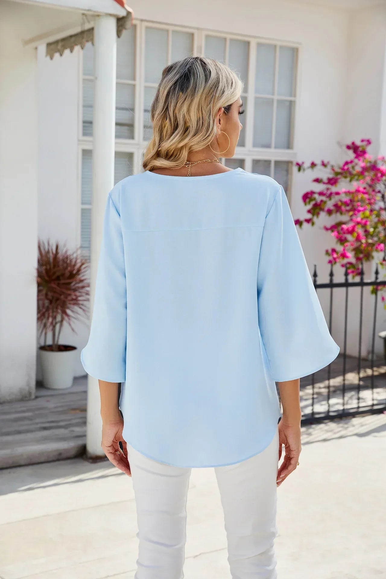 Soft | Elegante Bluse mit V-Ausschnitt für Damen