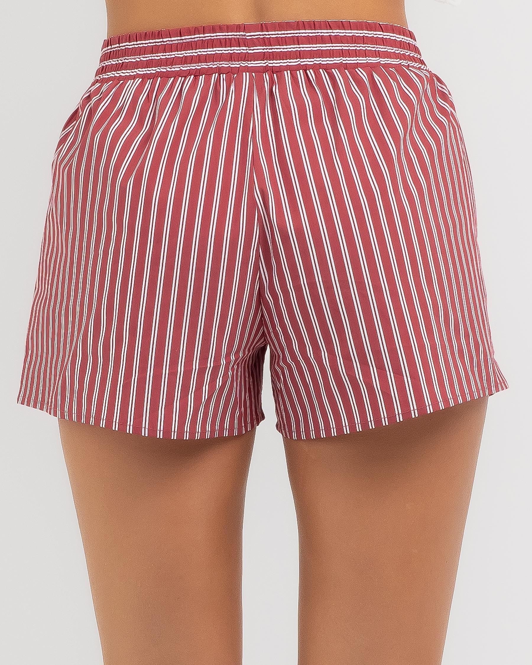 Seren - Damen Shorts Gestreift Freizeitlook