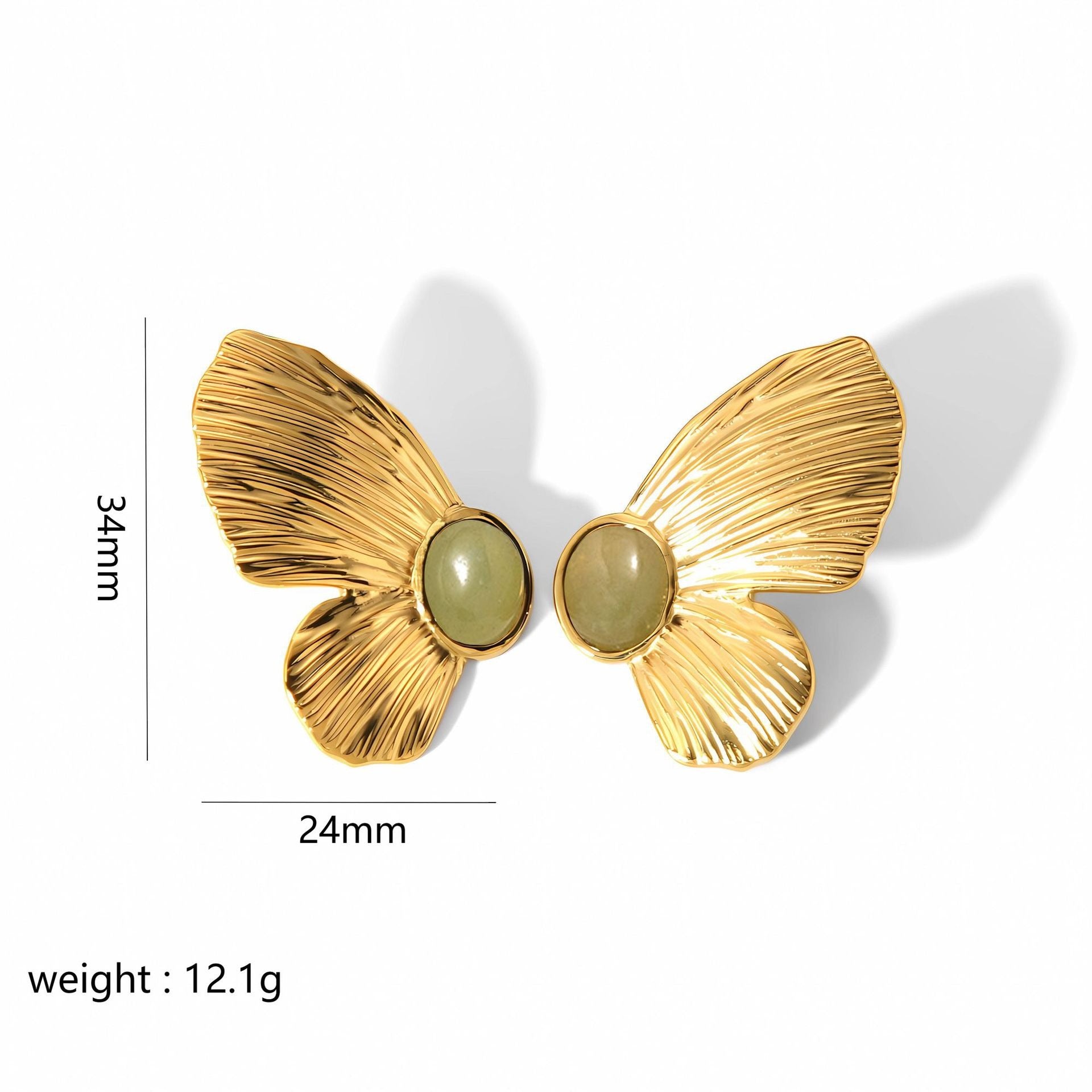 Alva - Schmetterling- und Blumen-Design Ohrstecker aus Edelstahl