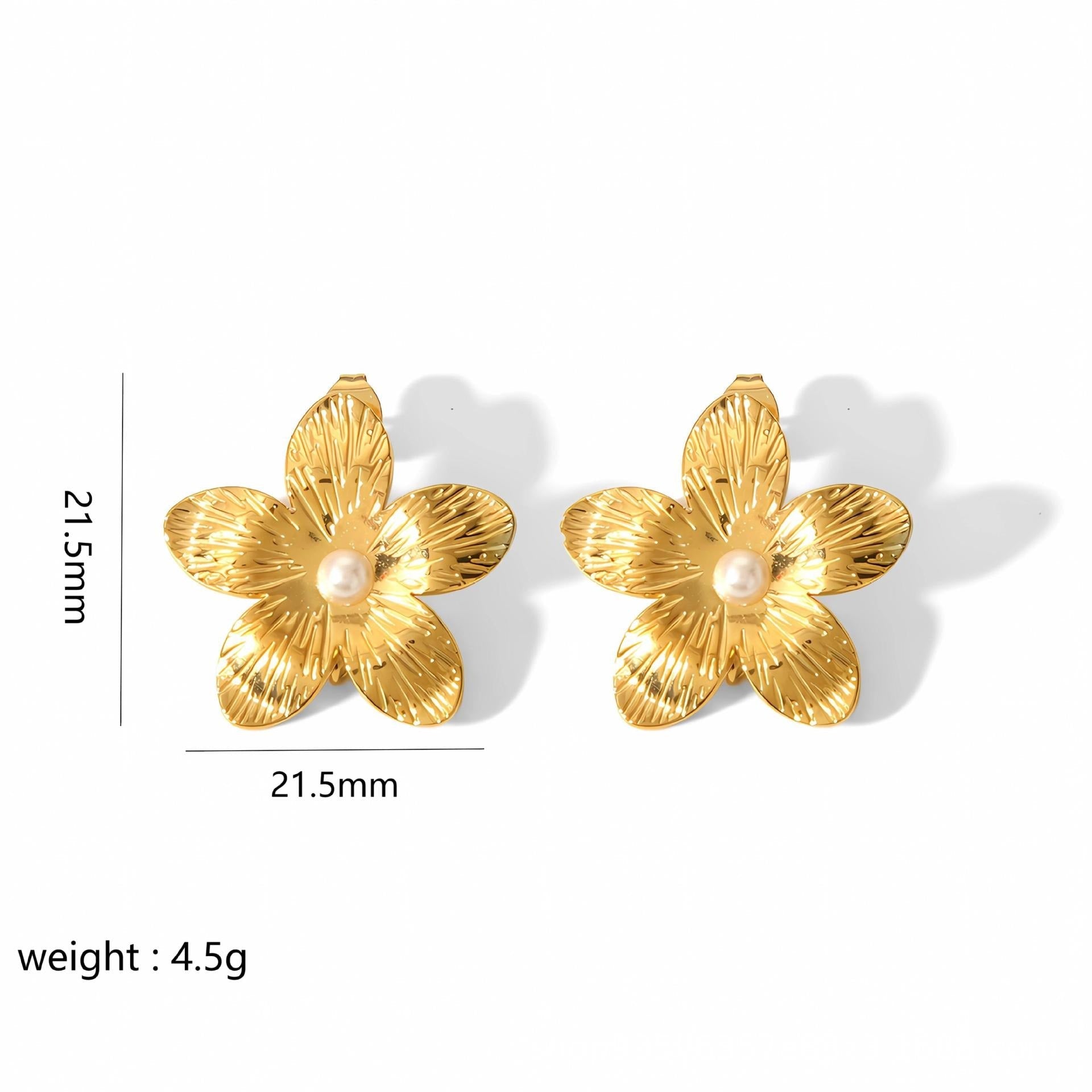 Alva - Schmetterling- und Blumen-Design Ohrstecker aus Edelstahl