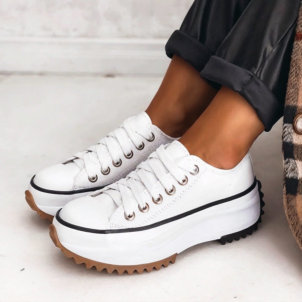 Leder Plateau Sneakers