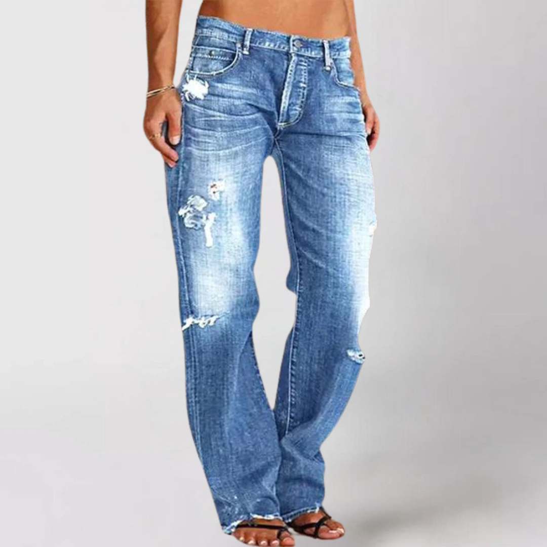 Weit geschnittene Denim-Jeans für Frauen
