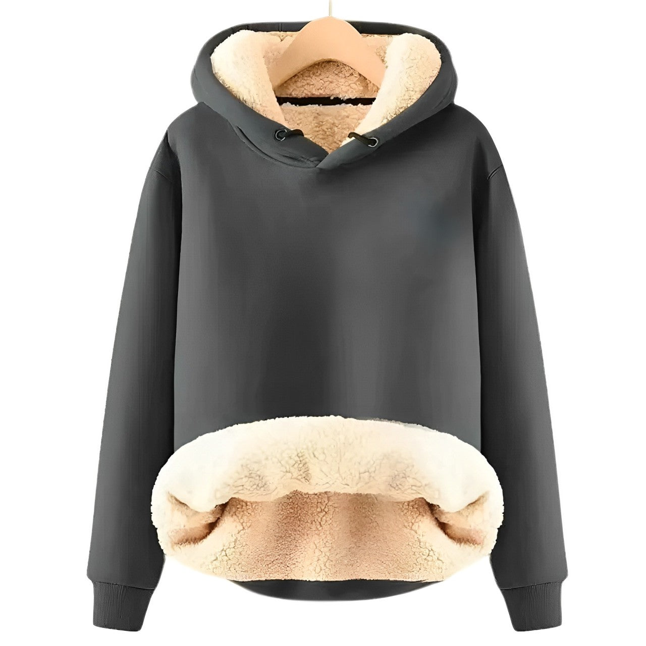 Shana - Gemütliche Kapuzenjacke aus Sherpa-Fleece