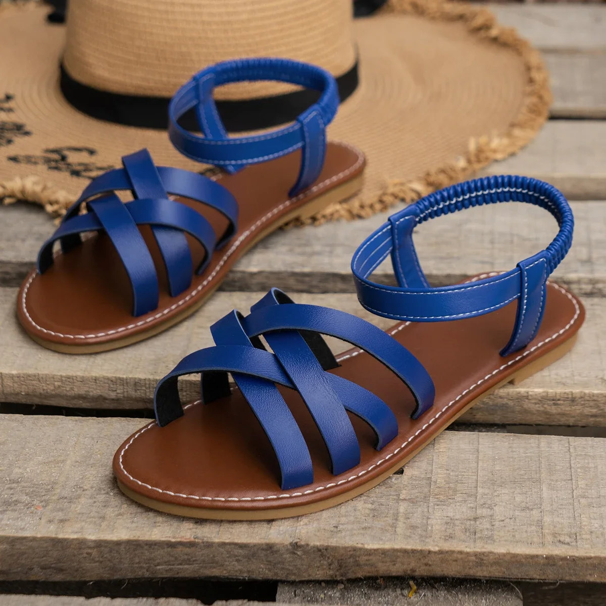 Teagan - Elegante Ledersandalen mit Blockabsatz