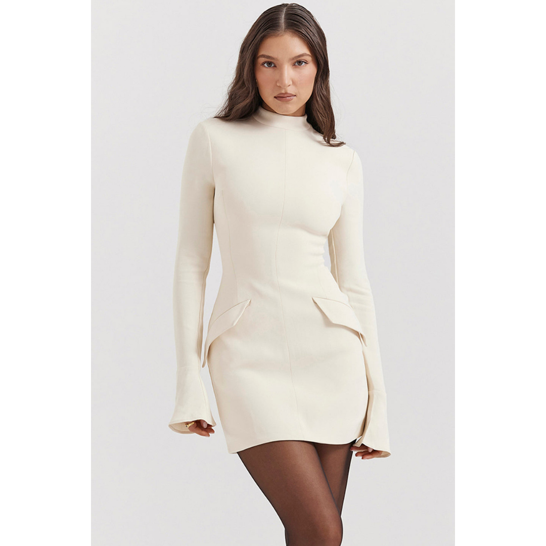 Silkea | Damen Langarm Kleid | Mini