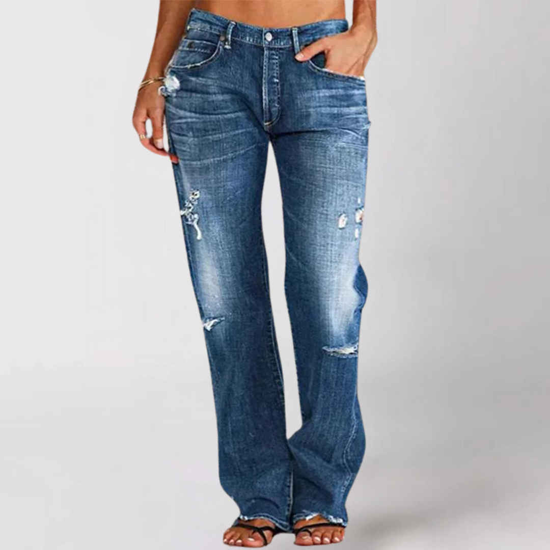 Weit geschnittene Denim-Jeans für Frauen