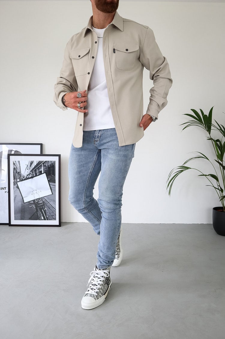 Umar | Button-Down-Hemdjacke für Herren