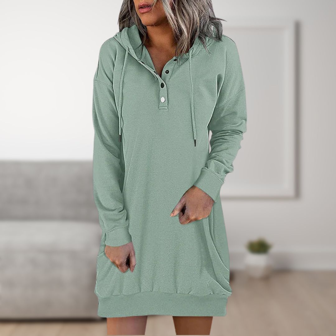 Webber Kapuzenkleid | Trendy Kapuzen pullover für Damen