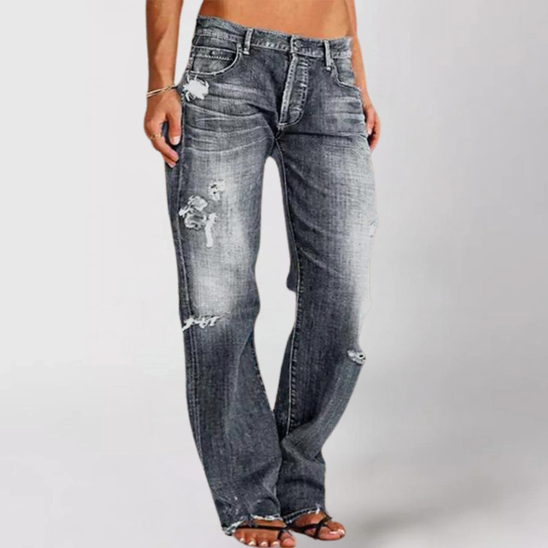 Weit geschnittene Denim-Jeans für Frauen