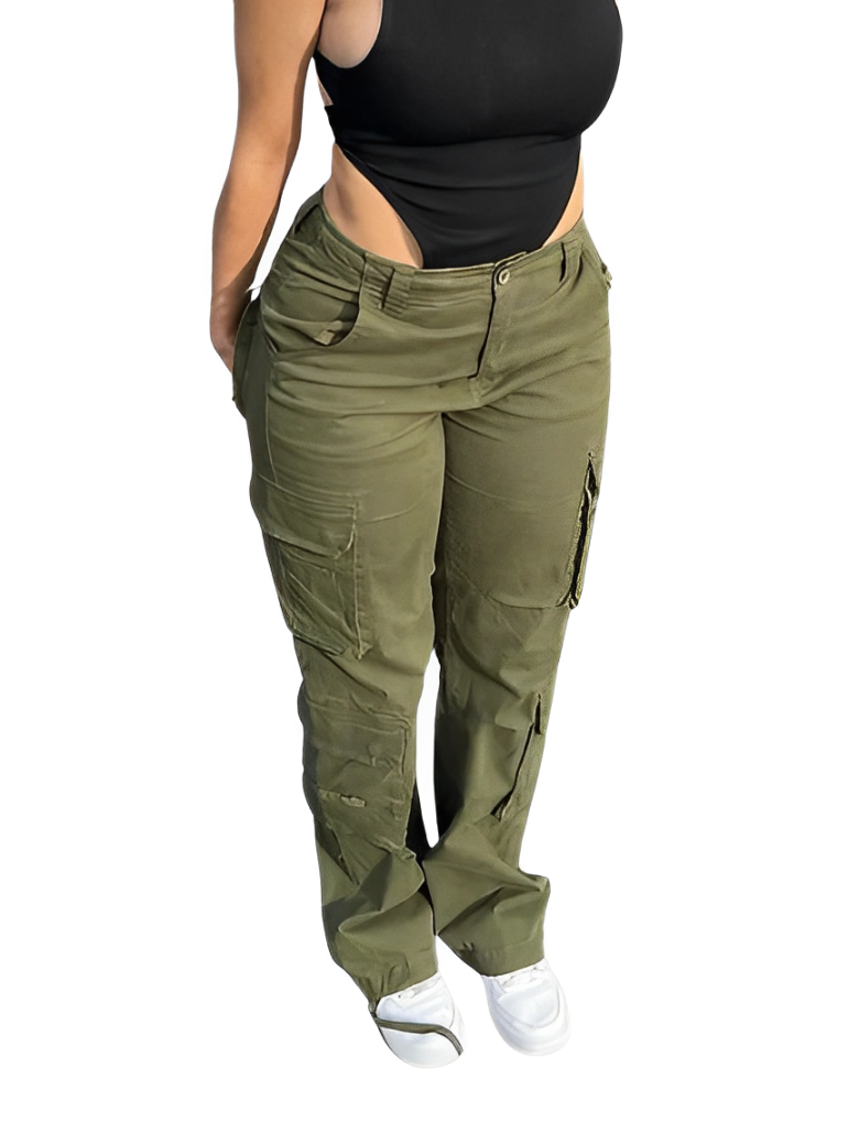 Verna - High-Waist Baggy Cargohose für Lässigen Stil