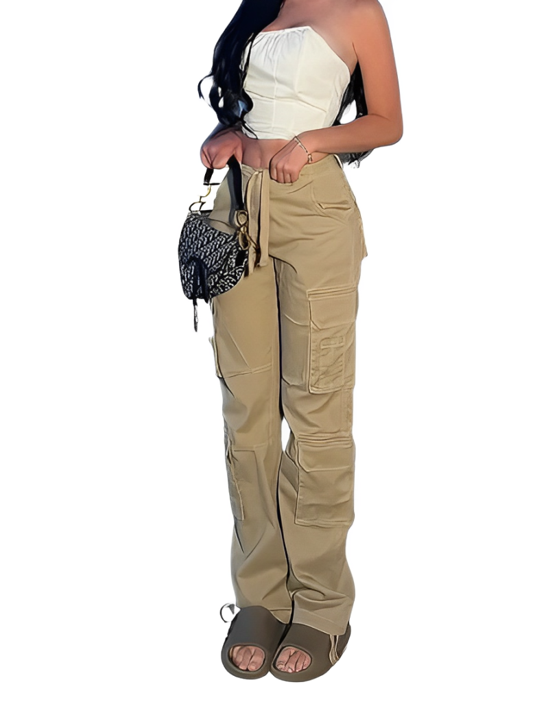 Verna - High-Waist Baggy Cargohose für Lässigen Stil