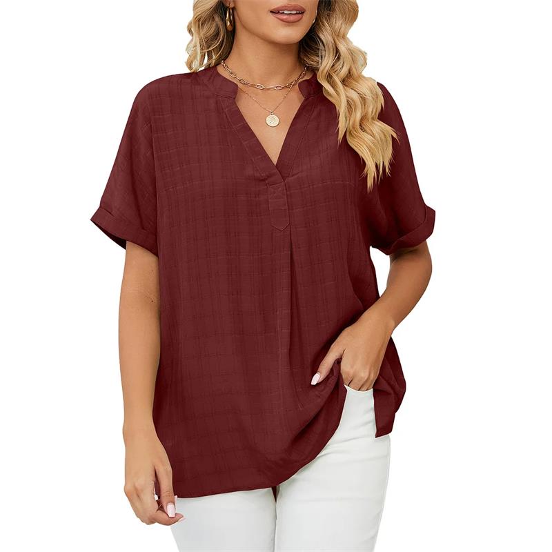 Olivia Bluse | Elegantes Damenshirt mit V-Ausschnitt