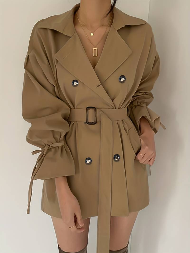 Scarlett - Zweireihiger Trenchcoat mit Revers