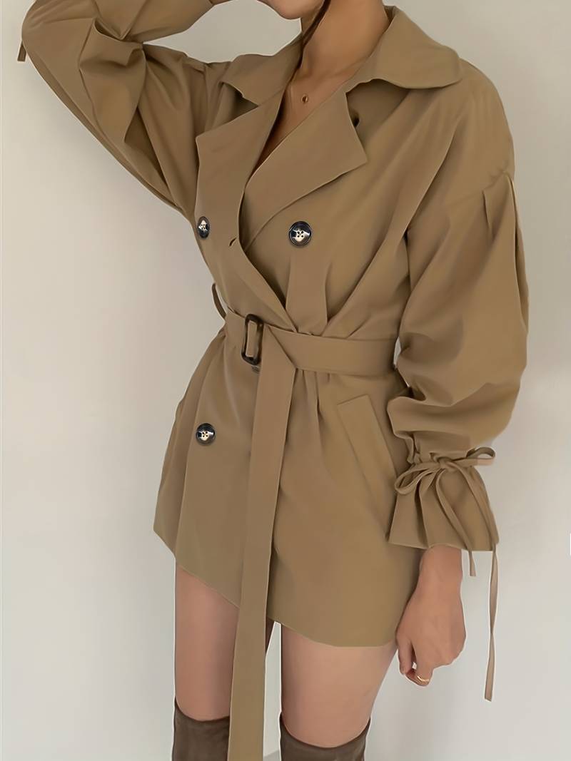 Scarlett - Zweireihiger Trenchcoat mit Revers