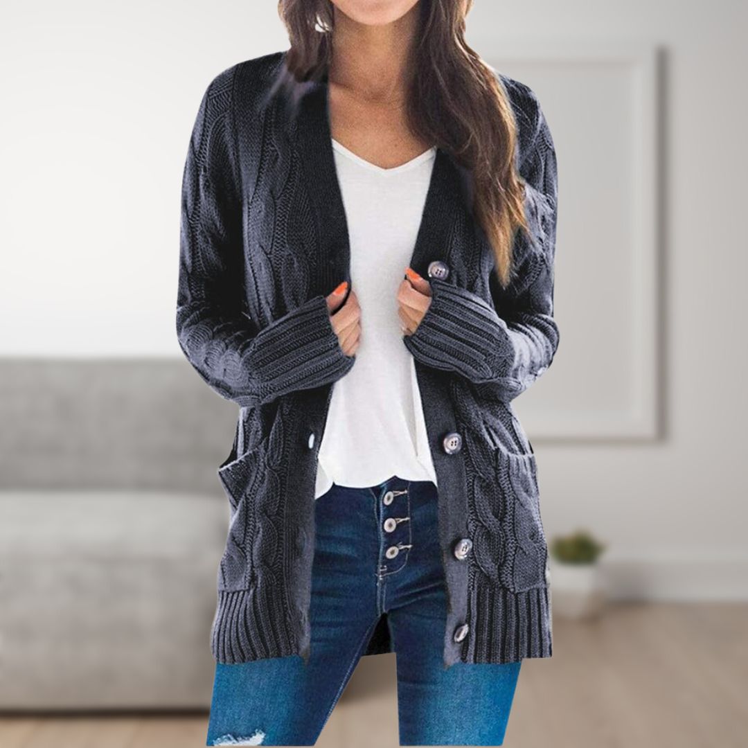 Webers Sommerweste Damen | Mittellange Cardigan mit Knöpfen für Frauen