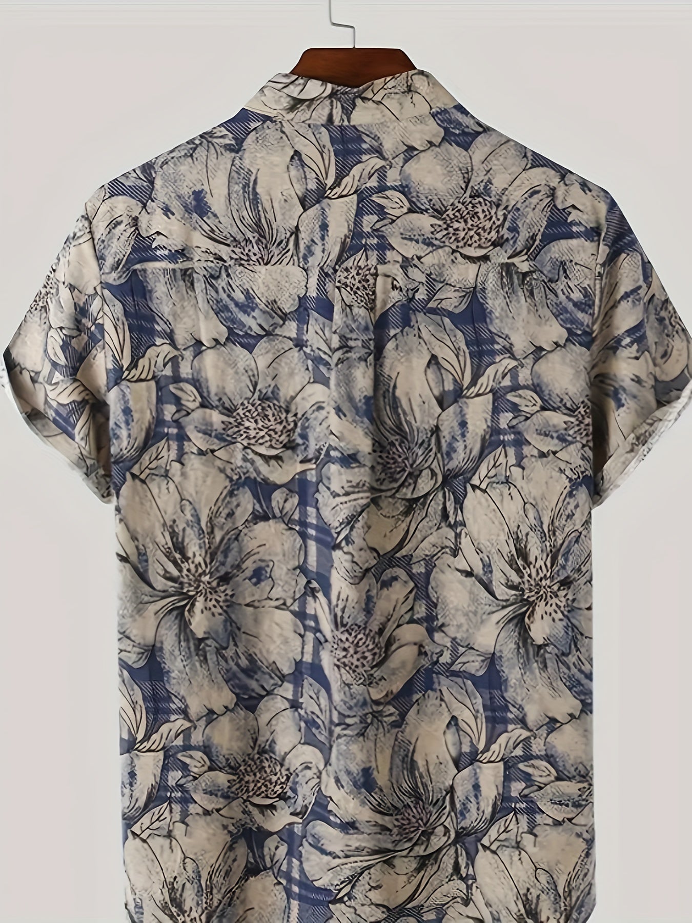 Niklas | Floral Print Kurzarm Herrenhemd