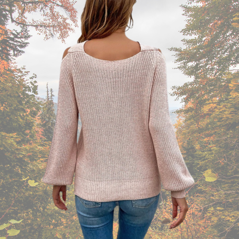 Zalana Cross Pullover | Extravagante Damen pullover