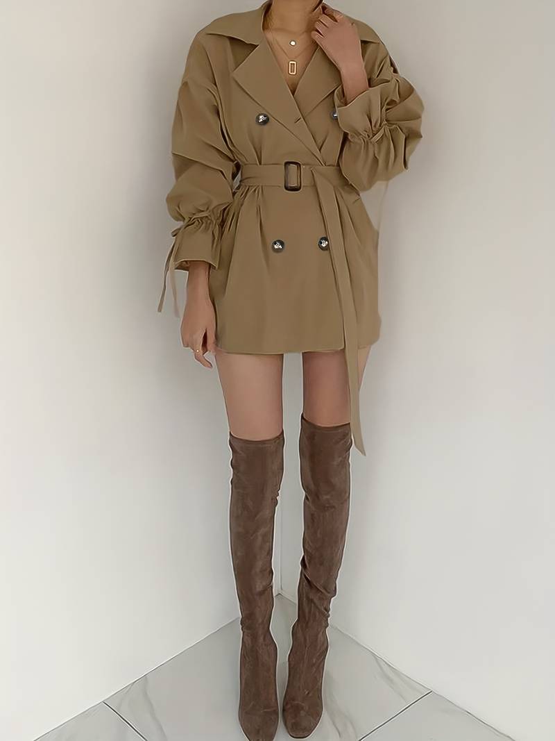 Scarlett - Zweireihiger Trenchcoat mit Revers