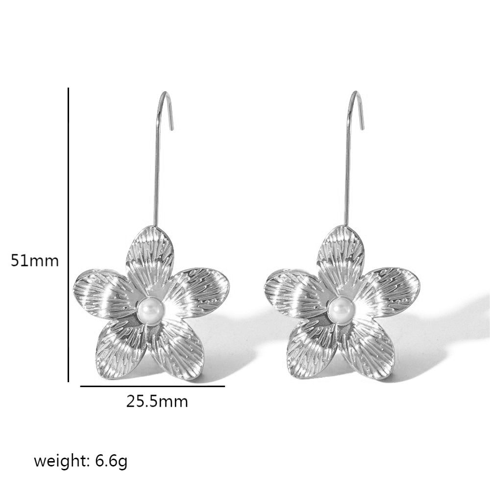 Alva - Schmetterling- und Blumen-Design Ohrstecker aus Edelstahl