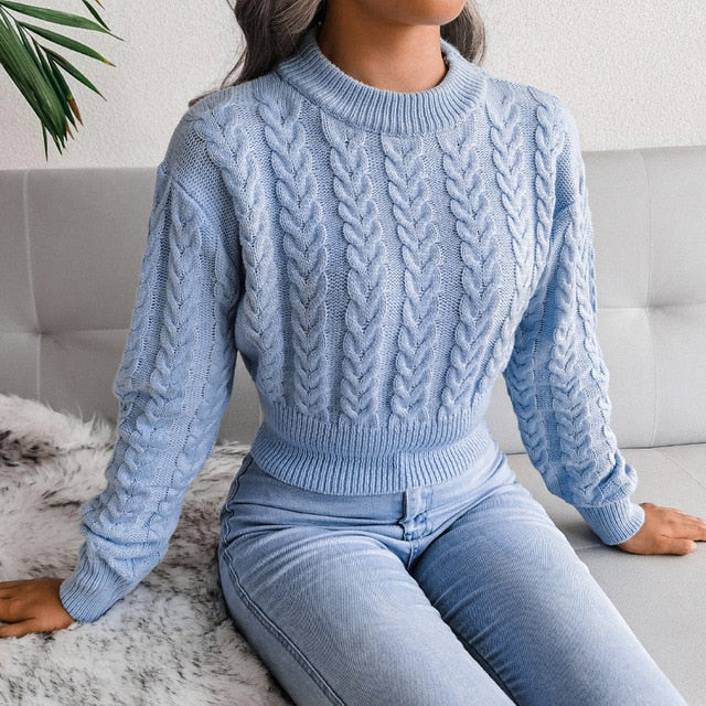 Maxmila sommerpullover damen | Luftiger Damenpulli mit Zopfmuster für kühle Sommertage