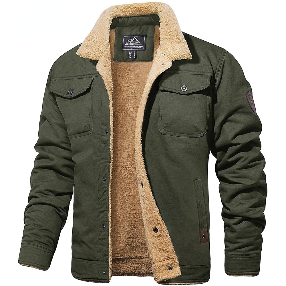Stylische wattierte Bomberjacke mit Fleece Kragen für Herbst und Winter – Mitch
