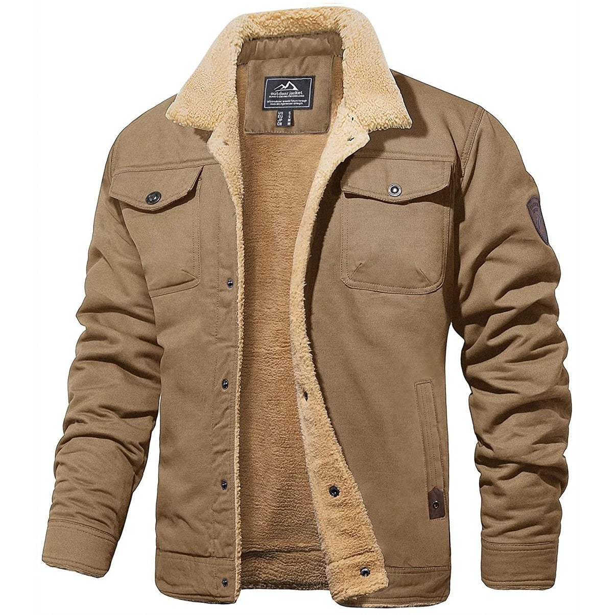 Stylische wattierte Bomberjacke mit Fleece Kragen für Herbst und Winter – Mitch