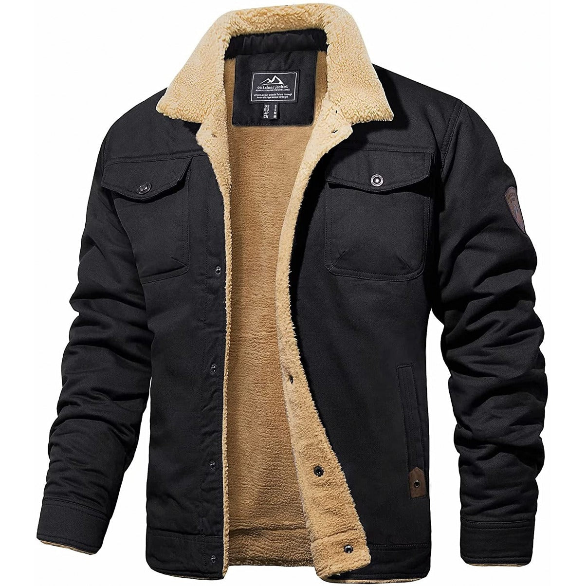 Stylische wattierte Bomberjacke mit Fleece Kragen für Herbst und Winter – Mitch