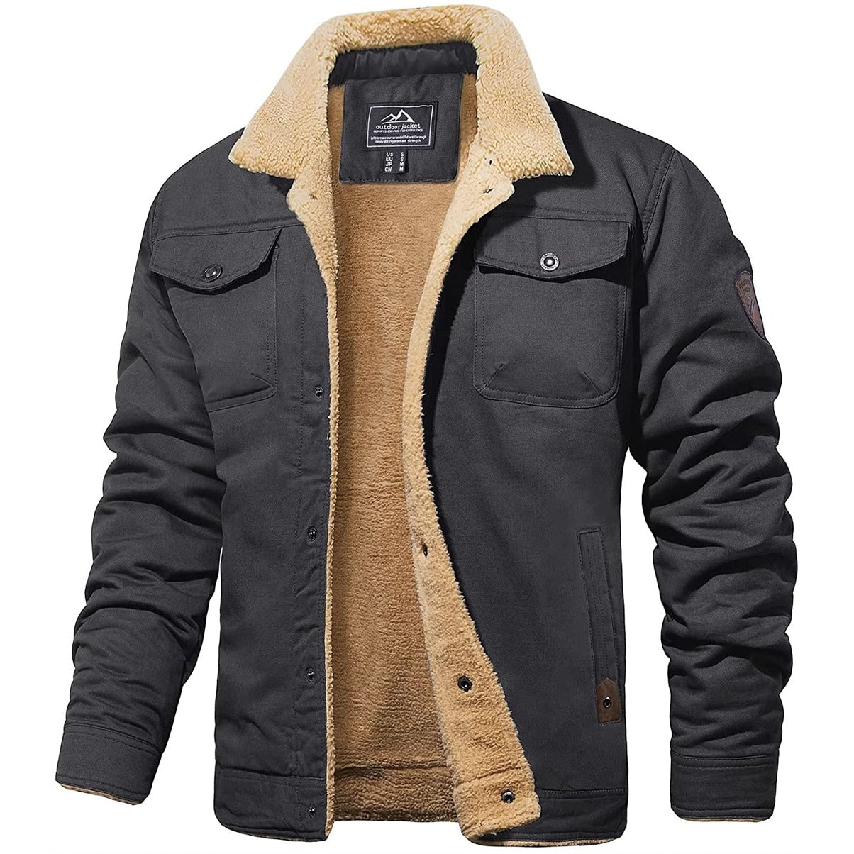 Stylische wattierte Bomberjacke mit Fleece Kragen für Herbst und Winter – Mitch