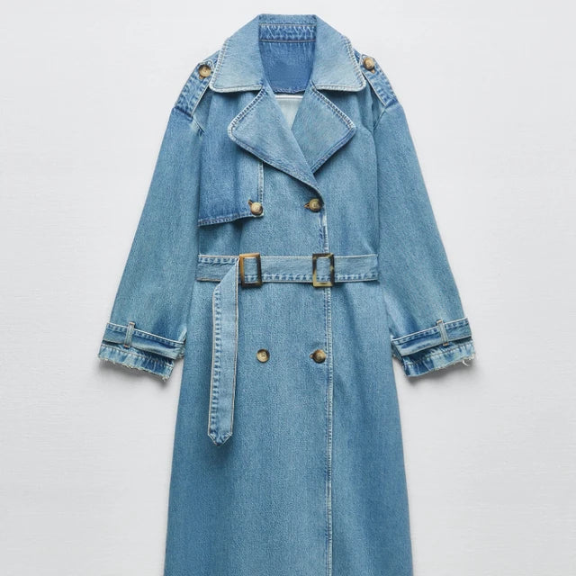 Tess - Moderner Jeans-Trenchcoat für Damen