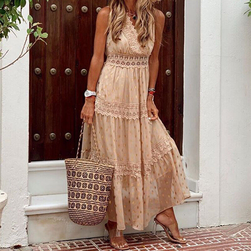 Noa - Spitzen-Maxikleid - Boho Chic