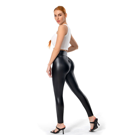 Myla Lederleggings | Bequeme und Figurformende Lederleggings mit Reißverschluss für Damen