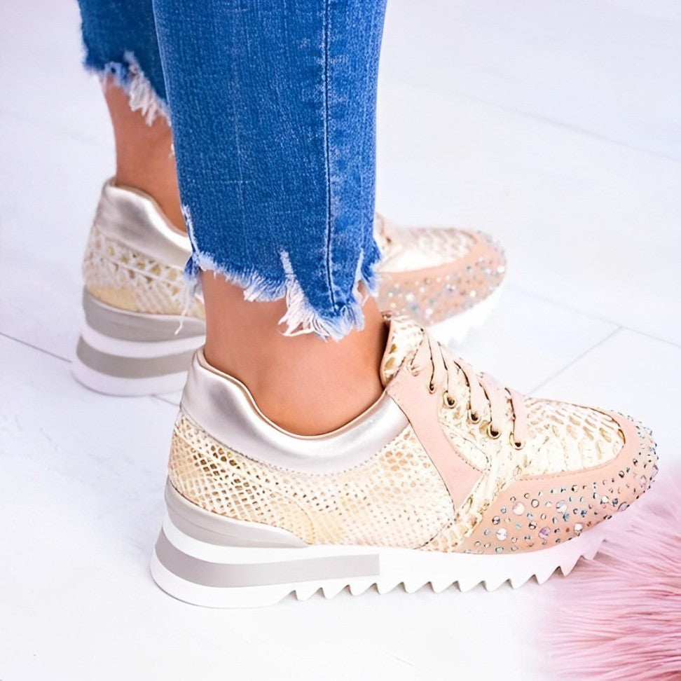 Cherise - Vulkanisierte Laufsportschuhe mit Strass