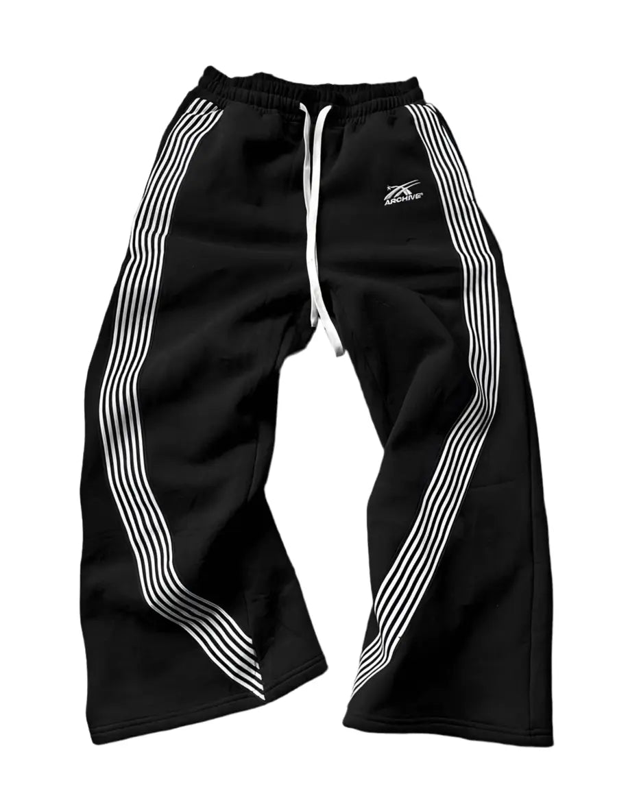 Y2K Herren Jogginghose mit Streifen | Lässige Weite Retro Sporthose