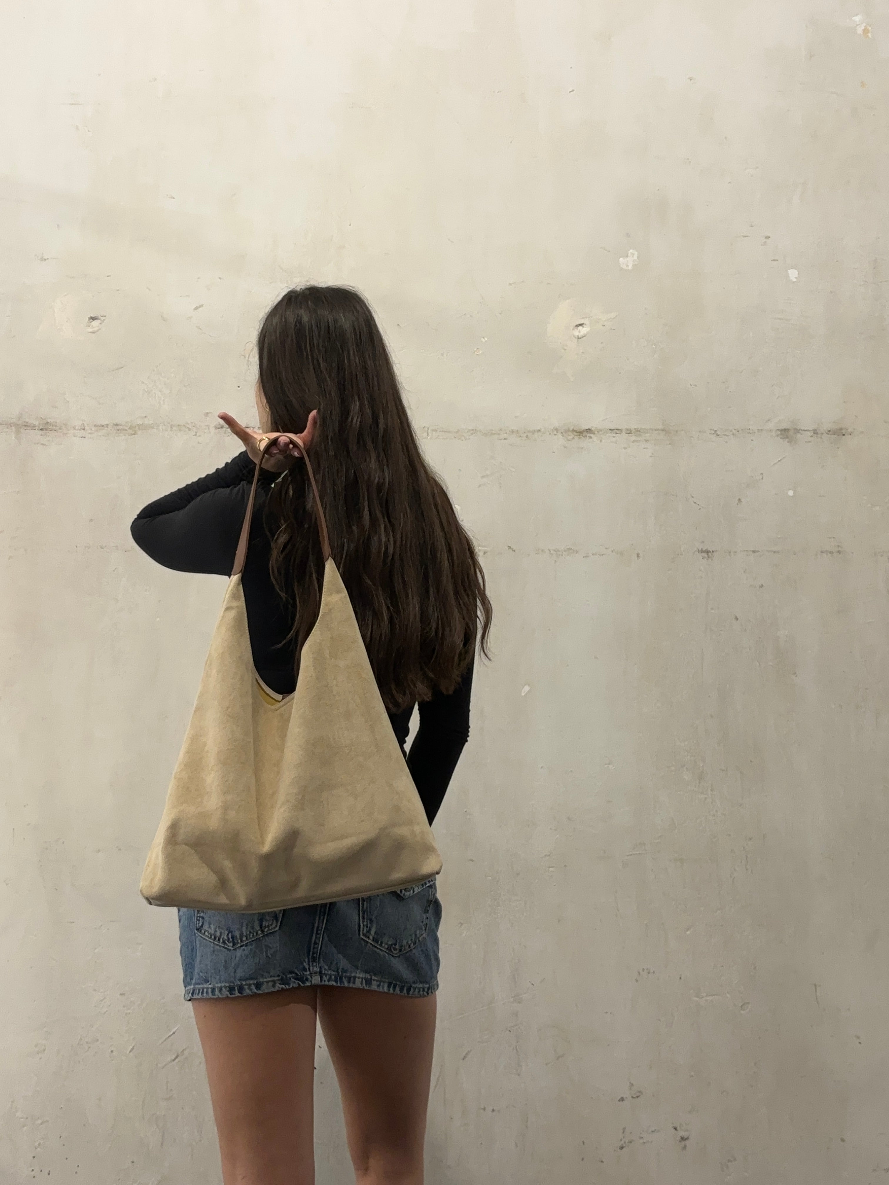 Suede Daily Leather Tote