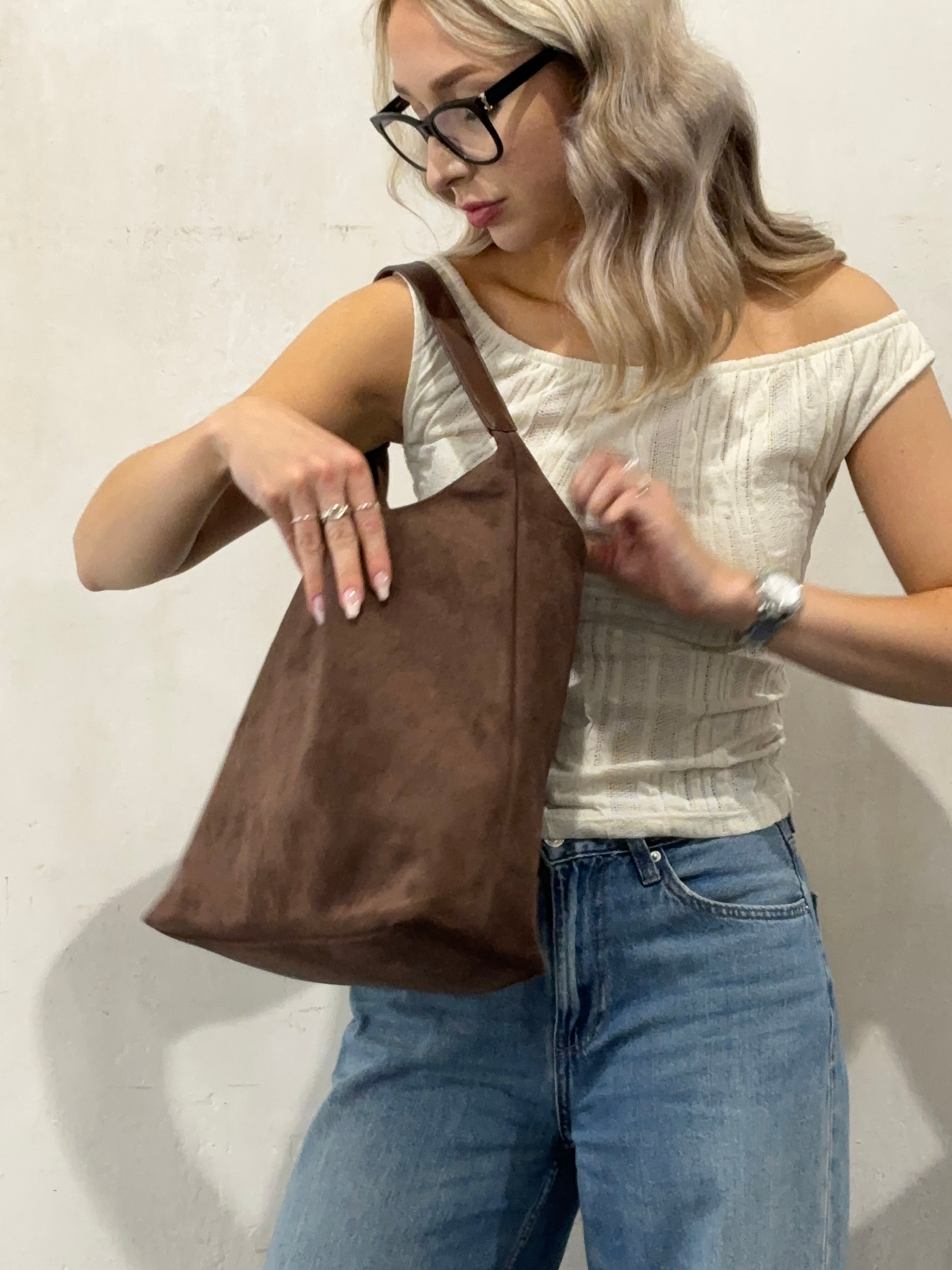 Suede Daily Leather Tote