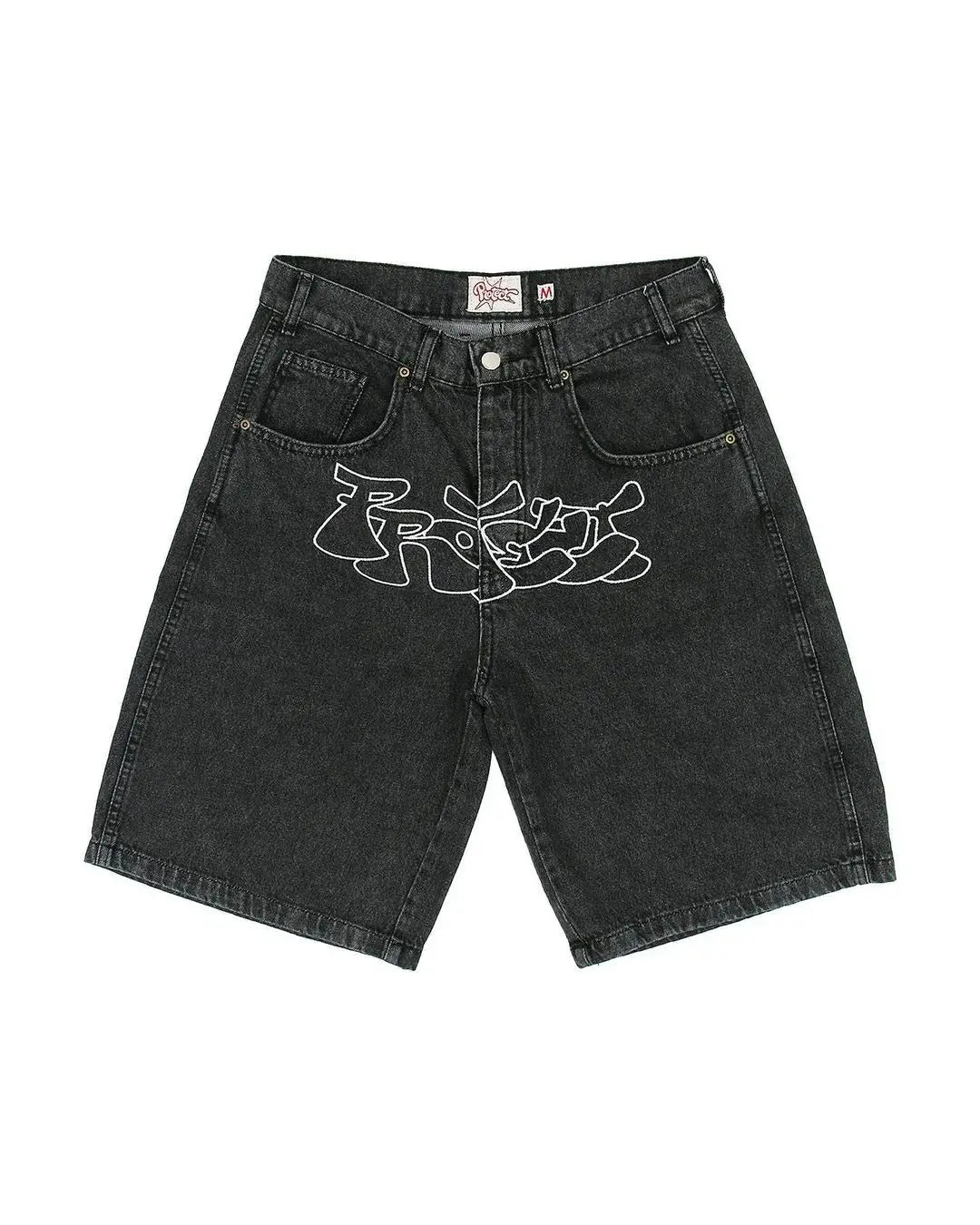 Unisex Y2K Denim Shorts im Streetwear-Stil – Lässige Grafische Jeansshorts für Urban Looks