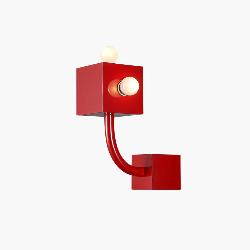 TriGlowCube | Rote Geometrische Lampe